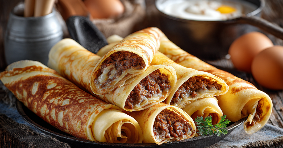 Блинчики с мясом